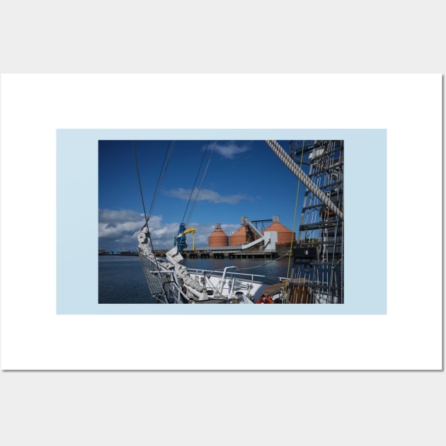 Tall Ship on the River Blyth Wall Art by Violaman